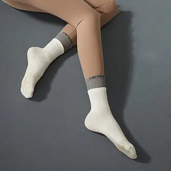 1 Pár Módnych Fitness Pančuchy Non-vyblednutiu Jogy Ponožky Opotrebovaniu Bavlny, Mäkké Ženy Zimné Ponožky Nohy Protector