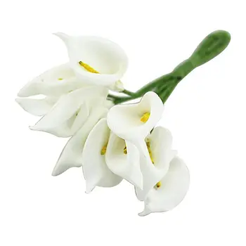 12Pcs Mini Kala Umelý Kvet Kytice, Svadobné Dekorácie DIY Veniec Darček Biela