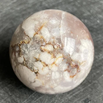 166g Prírodné Crystal Ball Sakura Achát Oblasti Rock Dekorácie Drsné Polished Quartz Stone Uzdravenie