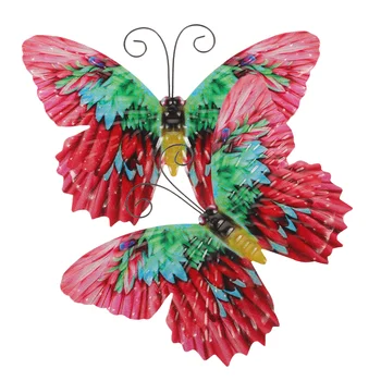 2 ks Kovový Motýľ Stene Visí Motýľ, Socha, Ornament 3D Butterfly Socha Ornament