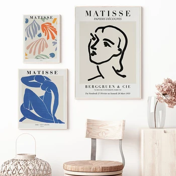 Abstrakt Matisse Wall Art Plátno, Maľovanie Na Nahé Ženy, Nordic Moderné Plagáty A Vytlačí Francúzsky Obrazov Na Stenu Pre Obývacia Izba Dekor