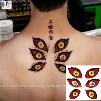 Anime Démon Vrah Kokushibou Umenie Nepremokavé Tetovanie Nálepky Falošné Tetovanie pre Ženu, Muža, Anime Telo Dočasné Tetovanie Veľkoobchod