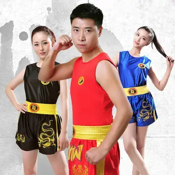 Deti, Dospelí, Muay Thai Šortky MMA Tričko Kungfu Wushu Boxing Školenia Vesta Šortky Nastaviť Bojových Umení Sanda Rashguard Box Nohavice