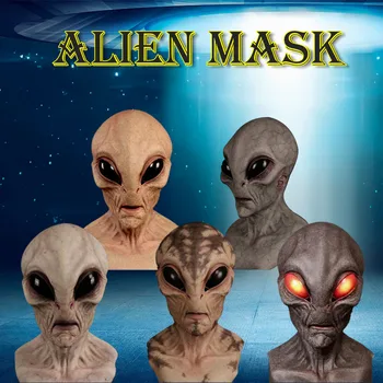 Halloween Cudzie Maska Cosplay Horor UFO Lebky Latexové Masky, Prilby Karneval Šaty Up Party Kostým, Rekvizity