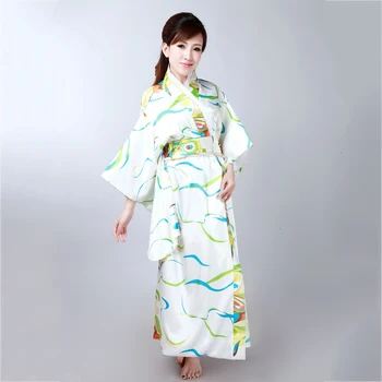 Japonské Tradičné Kimono Národnej Oblečenie Žien Sexy Yukata s Obi Večerné Šaty Tlač Motýľ Geisha Cosplay Kostým