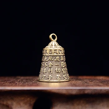 Mosadz Remeselné Die-odlievanie Tlačidlo Vietor Bell Tibetskej Bronzový Zvon Kreatívny Darček Reálne Materiálu Nikdy Mizne, 100% Nový Mosadz
