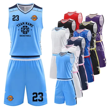 Prispôsobiť Mužov, Deti Basketbal Jersey Sady Chlapci Dievčatá Športové Cothing Priedušná Školenia Tričko College Mládež Basketbal Uniformy