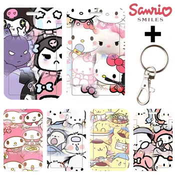 Sanrio Hello Kitty Držiteľa Karty Komiksu, Anime Kryt Študent Autobus Areáli Karty Prípadoch Odznak Kreditnej Karty Banka ID Držiteľov kľúčenky
