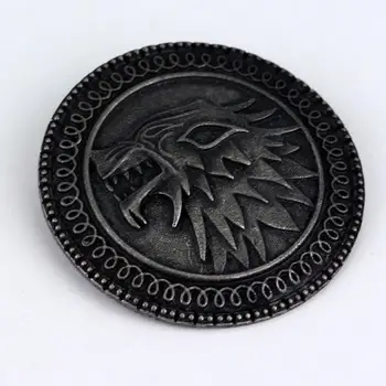 Stark Brošňa Dire Wolf Štít Pin Dom Jon Winterfell Lannister Vintage Starožitné Nové Šperky Mužov Veľkoobchod