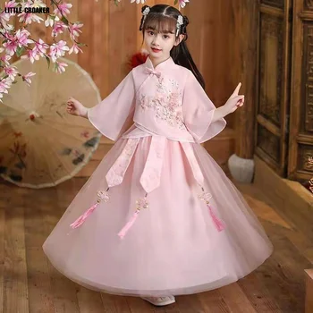 Tradičná Čínska Hanfu Dievčatá V Krojoch Top Sukne Cosplay Tang Vyhovuje Princezná Deti Tanečné Oblečenie Šaty