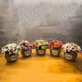 Umelé Kvety Hodváb Falošné Čaj Ruže Kvetinový pre Svadobné Party Domáce Dekorácie Kytice