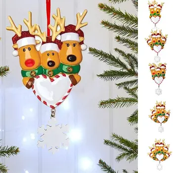 Vianočné Tvorivé Elk Jeleň Rodiny Ornament Rozkošný Vianočný Strom Dekorácie Personalizované Roztomilý Nový Rok Cat Home Dodávky