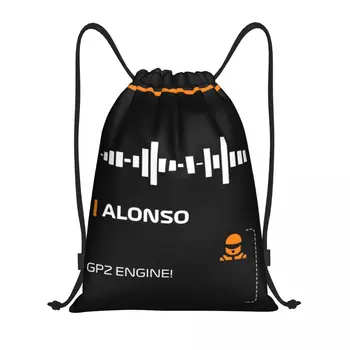 Vlastné Alonso 14 Motora Šnúrkou Taška na Nákupy Jogy Batohy Ženy Muži Fernando Športové Auto Športové Gym Sackpack