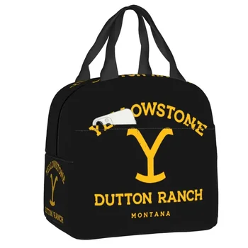 Yellowstone Dutton Ranč Izolované Obed Tašky pre Ženy filmu Film Prenosné Tepelné Chladnejšie Bento Box Deti v Školskom veku