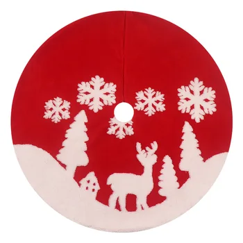 Žakárové Santa strom sukne cartoon snowflake domova mat Vianočný stromček sukne plyšové 48inch